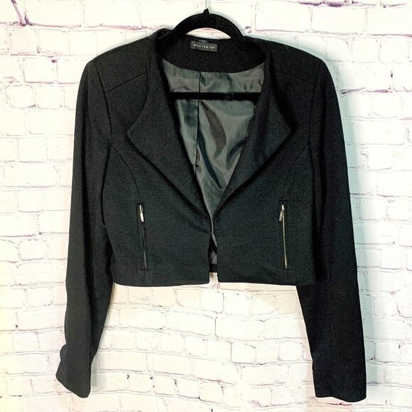 Willi Smith Cropped Jacket Black size Medium - Picture 1 of 11